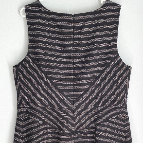 Halogen Black Grey Striped Woven Fit & Flare Dress [US 16W] - Picture 6 of 14